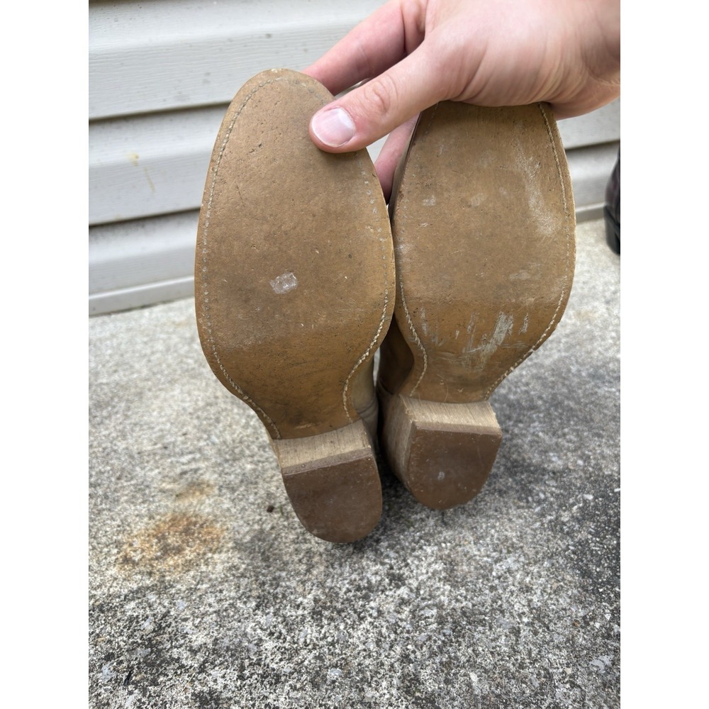 Vtg Texas Two Tone Gray 8 EE Men's Western Boots Cowboy - Picture 12 of 12